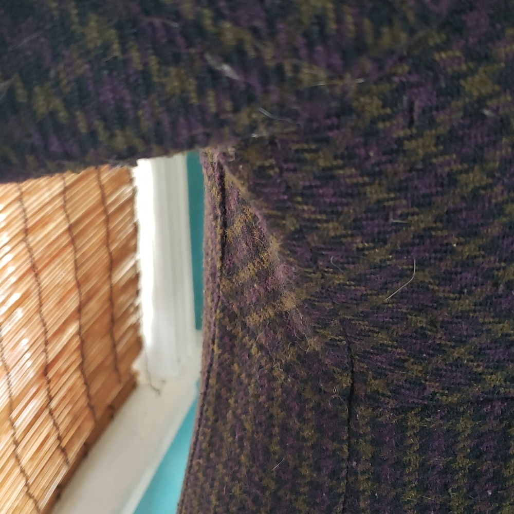 Via/Moda IntWool Plaid Double-Breasted Coat - Picture 6 of 14